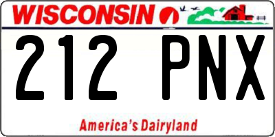 WI license plate 212PNX