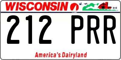 WI license plate 212PRR