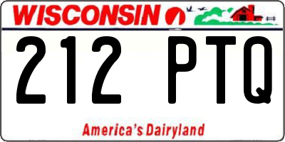 WI license plate 212PTQ