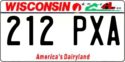 WI license plate 212PXA