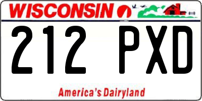 WI license plate 212PXD