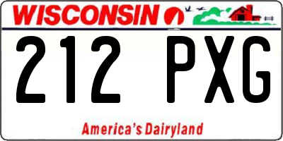 WI license plate 212PXG