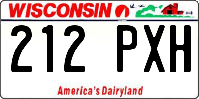 WI license plate 212PXH
