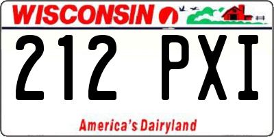 WI license plate 212PXI