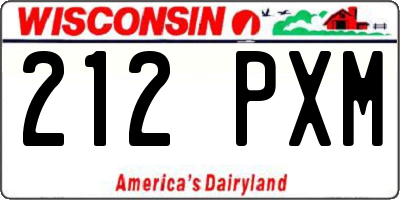 WI license plate 212PXM