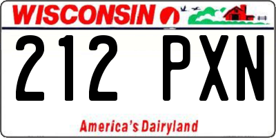 WI license plate 212PXN
