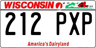 WI license plate 212PXP