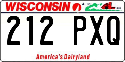 WI license plate 212PXQ