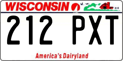 WI license plate 212PXT