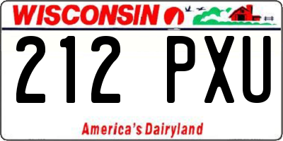 WI license plate 212PXU