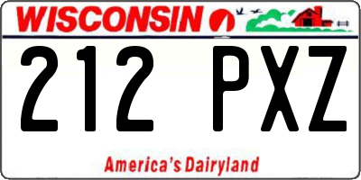 WI license plate 212PXZ