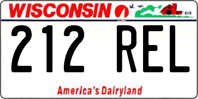 WI license plate 212REL