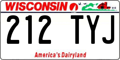 WI license plate 212TYJ