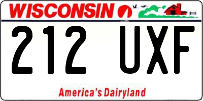 WI license plate 212UXF
