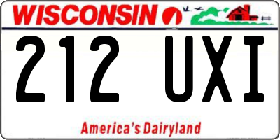 WI license plate 212UXI