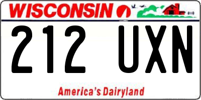WI license plate 212UXN