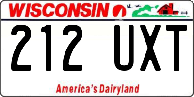 WI license plate 212UXT