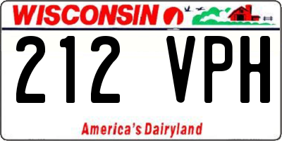 WI license plate 212VPH