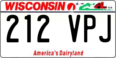 WI license plate 212VPJ