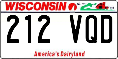 WI license plate 212VQD