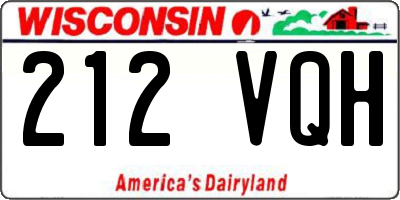 WI license plate 212VQH