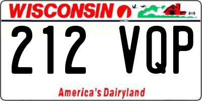 WI license plate 212VQP
