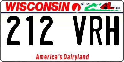 WI license plate 212VRH