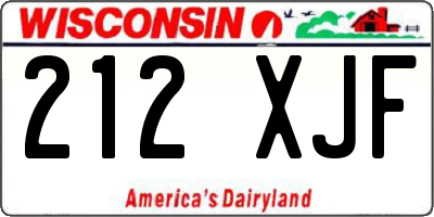 WI license plate 212XJF