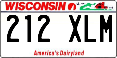 WI license plate 212XLM