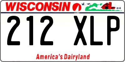 WI license plate 212XLP