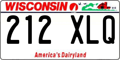 WI license plate 212XLQ