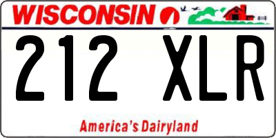 WI license plate 212XLR
