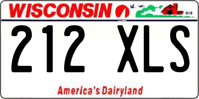 WI license plate 212XLS
