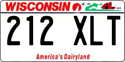 WI license plate 212XLT