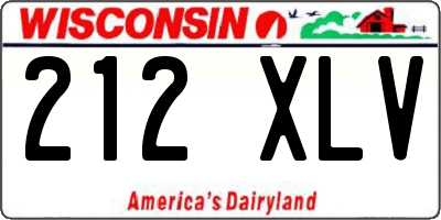 WI license plate 212XLV