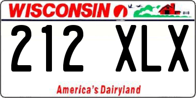 WI license plate 212XLX