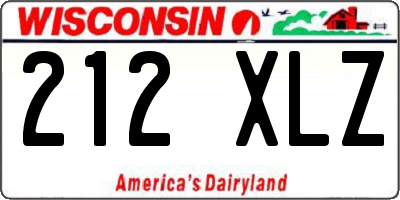 WI license plate 212XLZ