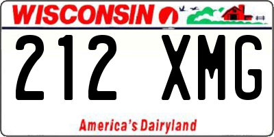 WI license plate 212XMG