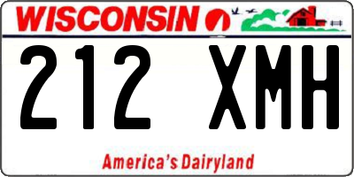 WI license plate 212XMH