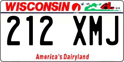 WI license plate 212XMJ