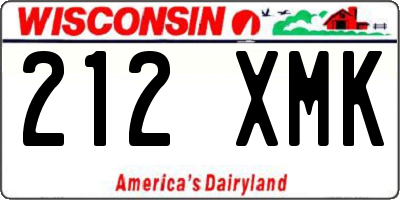 WI license plate 212XMK