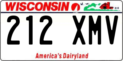 WI license plate 212XMV