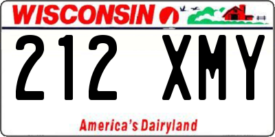 WI license plate 212XMY