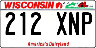 WI license plate 212XNP