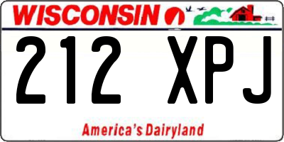 WI license plate 212XPJ