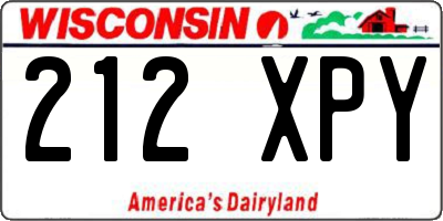 WI license plate 212XPY