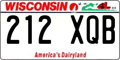 WI license plate 212XQB