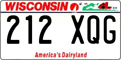 WI license plate 212XQG
