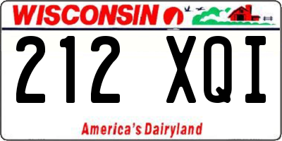 WI license plate 212XQI