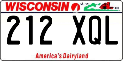 WI license plate 212XQL